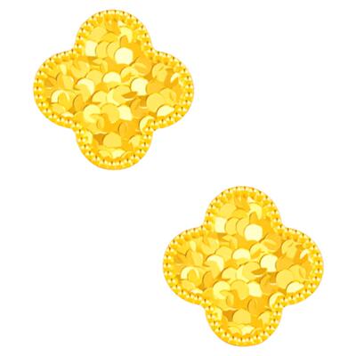 四叶草碎碎冰耳钉碎碎金