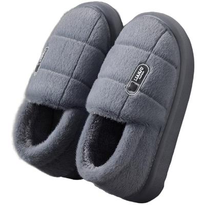 棉拖鞋大码防滑保暖厚底加绒包跟