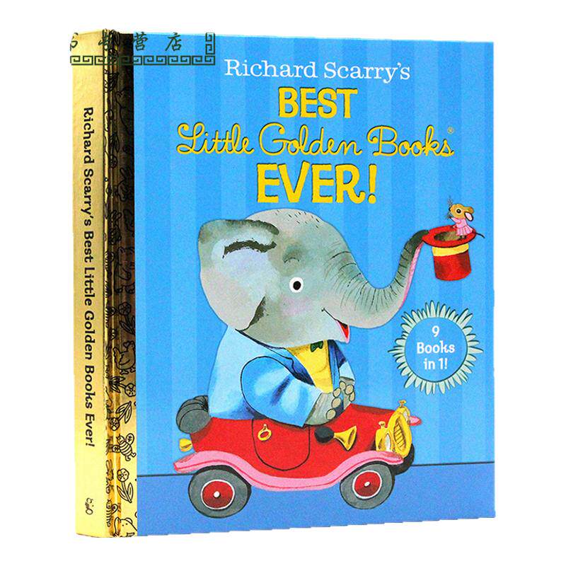 进口英文版原版正版 Richard Scarry's Best Little Golden Books Ever! 9个故事合辑 理查德·斯凯瑞金色童书系列精装英语启蒙