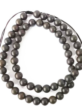 砭美康褐色砭石项链玄黄深褐色玉