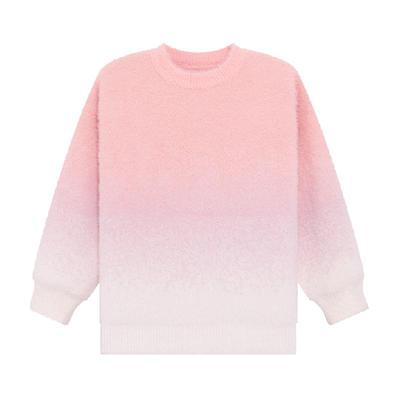 左西女童仿貂绒加厚针织衫毛衣