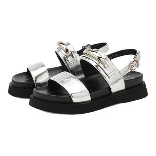 millies妙丽厚底凉鞋女配裙子2025夏季新款时尚百搭一字带不累脚