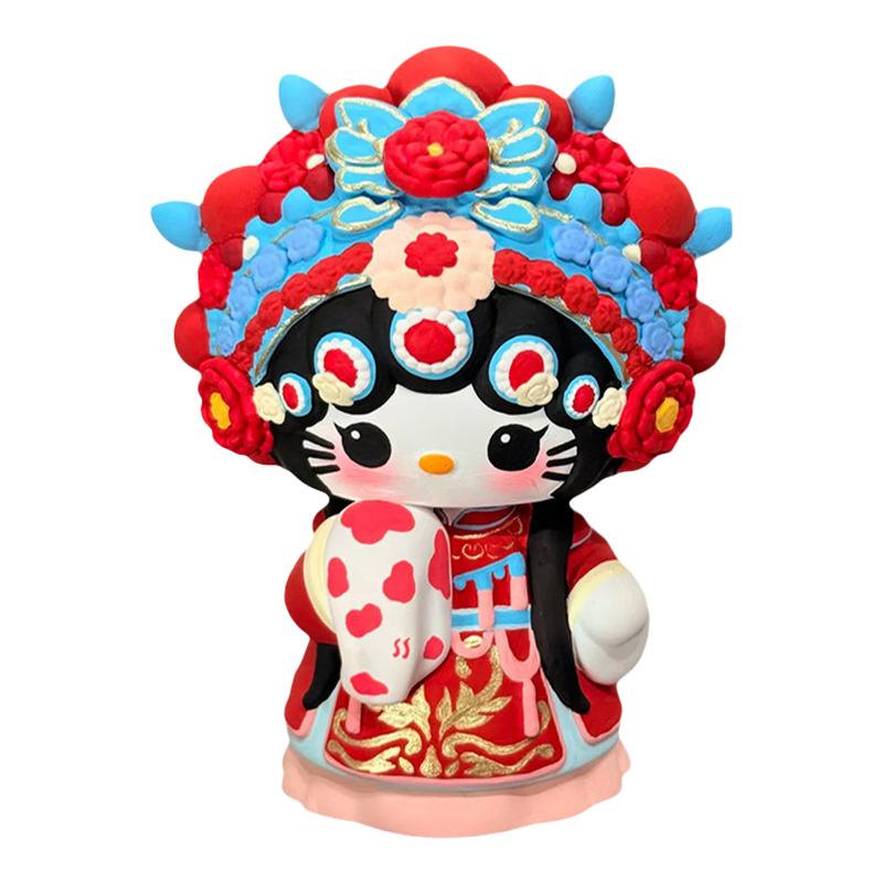 戏曲花旦KT石膏涂色手工diy摆件
