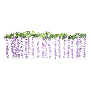 仿真紫藤花藤条室内吊顶阳台装饰游乐园网红隧道拱门下垂花条藤蔓