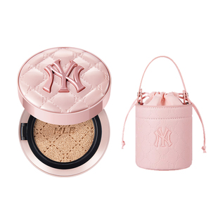 【送水桶包】MLB老花NY千金粉极雾气垫粉底液遮瑕干皮混油BB送礼
