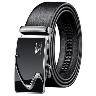 七匹狼皮带男士真皮腰带正品生日男生礼物送爸爸头层牛皮正品裤带