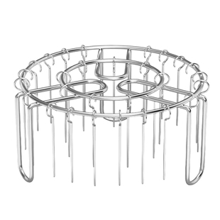 空气炸锅烤架家用烤箱吊炉架304不锈钢免翻面立式烤肉烤串架签子