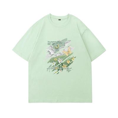 KWV真维斯纯棉正肩宽松上衣女夏短袖t恤女2025新款夏日ootd穿搭