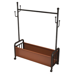 衣帽架卧室落地挂衣架家用可移动衣服架子收纳置物架子客厅衣物