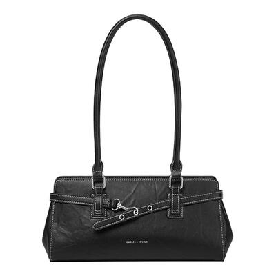 Cnoles蔻一语轩包高级质感法式腋下包包女新款牛皮手提法棍单肩包