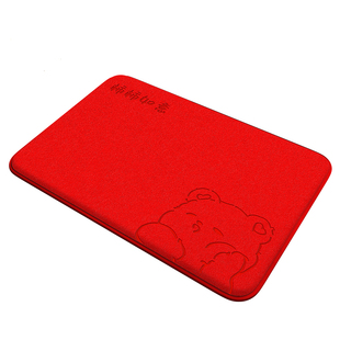 2026新款红色喜庆卫生间吸水地垫浴室进门口防滑脚垫耐脏加厚垫子