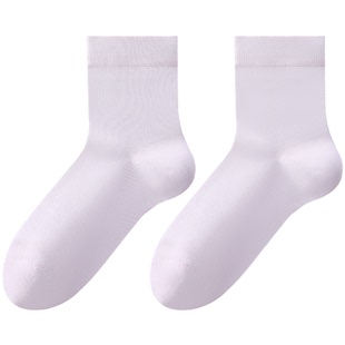 松山棉店袜子80支长绒棉低筒中筒袜透气不闷棉袜百搭通勤男女棉袜