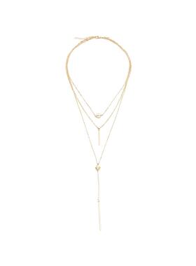 金属线条几何吊饰锁骨链