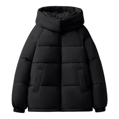 班尼路短款连帽百搭棉服保暖棉袄