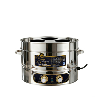 欧顿小笼包电蒸锅小型蒸汽炉电蒸包炉商用三孔台式蒸包子机蒸饺子