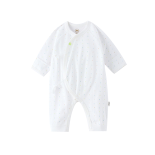 米乐熊新生婴儿衣服出生衣宝宝纯棉绑带哈衣新生儿春秋A类连体衣