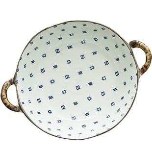 肆月日式汤碗大码家用双耳碗大碗陶瓷螺蛳粉拉面碗防烫吃面碗深盘