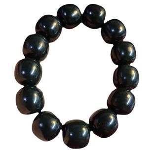 和田玉塔青佛珠手串男女款黑青玉串珠墨玉正品带证书可定制一细料