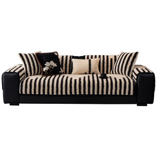 红色结婚喜庆沙发垫盖布2026新款新年冬季毛绒固定防滑直排坐垫子