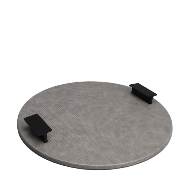 木质皮革肌理纹蛇纹收纳客厅托盘桌面装饰制手工摆件样板间茶几