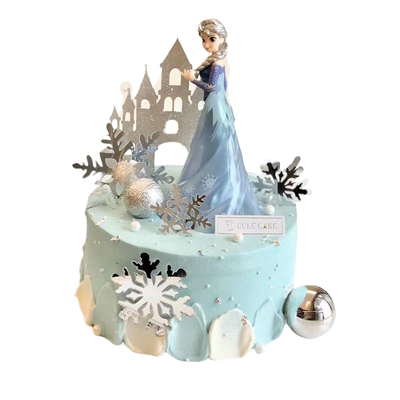 冰雪公主蛋糕装饰艾莎爱莎摆件