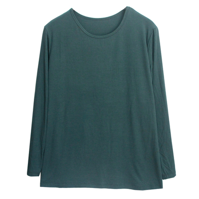 莫代尔圆领长袖特大码宽松打底衫