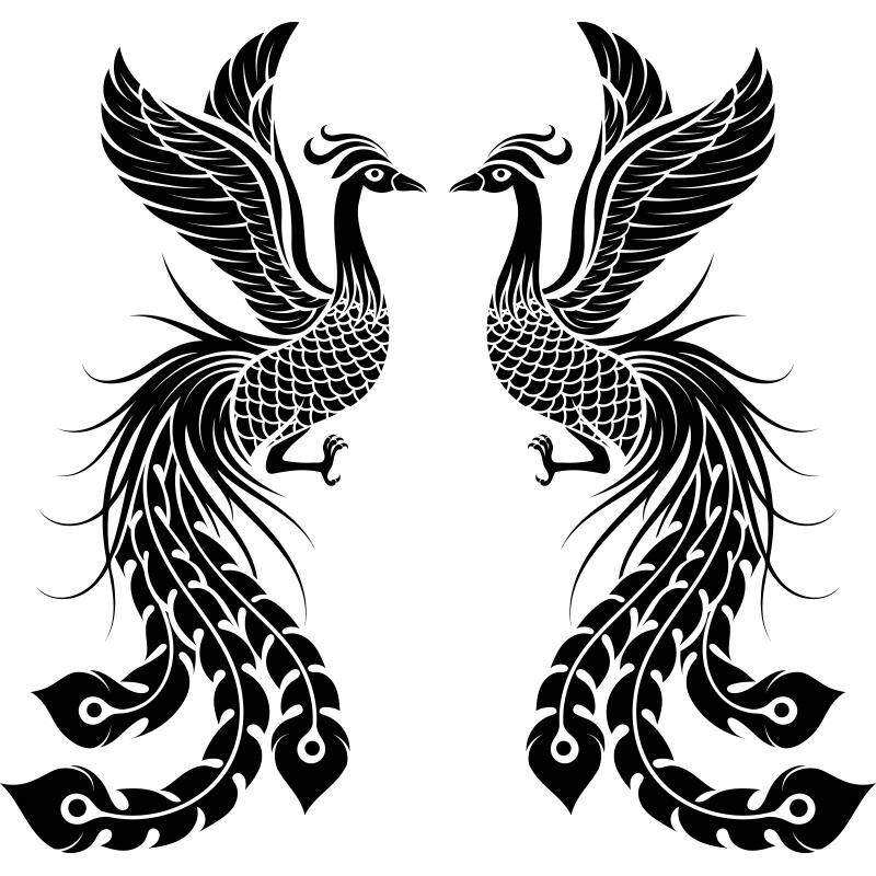 凤凰贴纸《贴坏可补》镂空贴纸