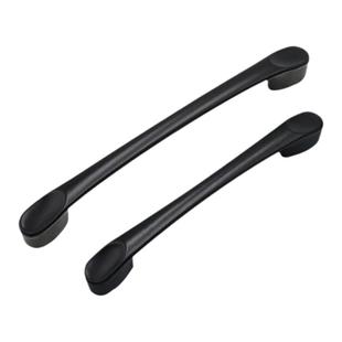 美式拉手黑色柜门拉手门把手五金橱柜酒柜铝合金哑黑加厚96大衣柜