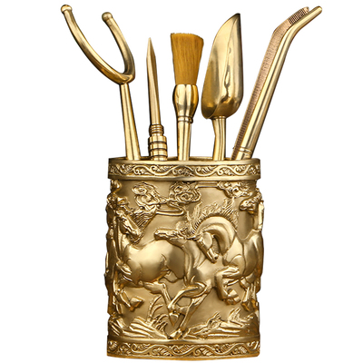 全铜打造的茶道六君子茶具配件