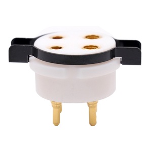 EIZZ特氟龙特富龙铍铜弹片四脚4脚电子管镀金管座 适用300B 2A3等