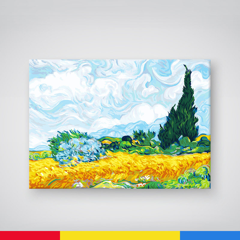 diy数字油画成人手绘风景手工填色油彩填色画客厅装饰画 雨后小巷