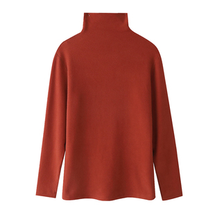 高领德绒打底衫女秋冬大码胖mm宽松显瘦洋气保暖内搭加绒磨毛上衣