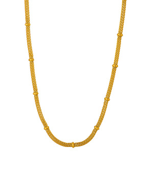 新款百搭时尚简约钛钢金色项链