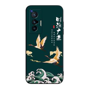 秋昊适用于vivox70手机外壳v2133a新中式国潮风vivox70软硅胶。维沃x70防摔保护套 x70上档次vova不撞款x70好