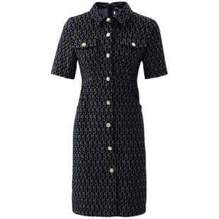 【设计总监然姐】EITIE爱特爱高级感翻领单排扣衬衫连衣裙修身显