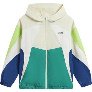 李宁童装风衣男女小大童运动生活系列外套连帽春季休闲梭织童装