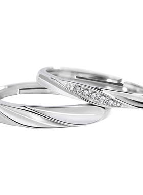 结婚对戒男一对情侣款镀轻奢小众