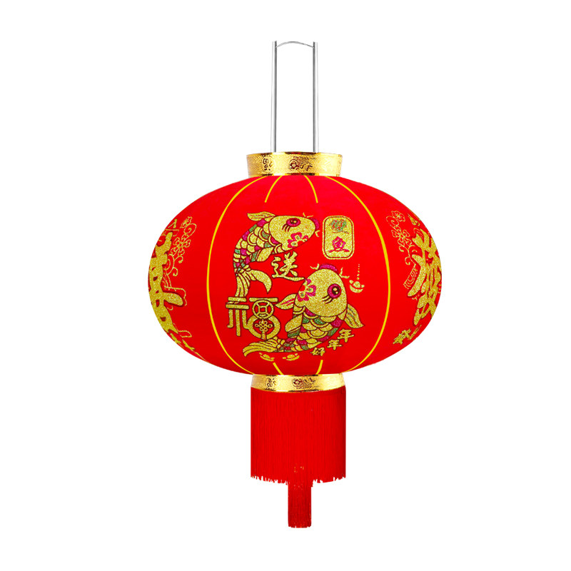 红灯笼太阳能大门口一拖二春节
