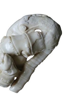 鹿角雕刻竹节手把件男女士