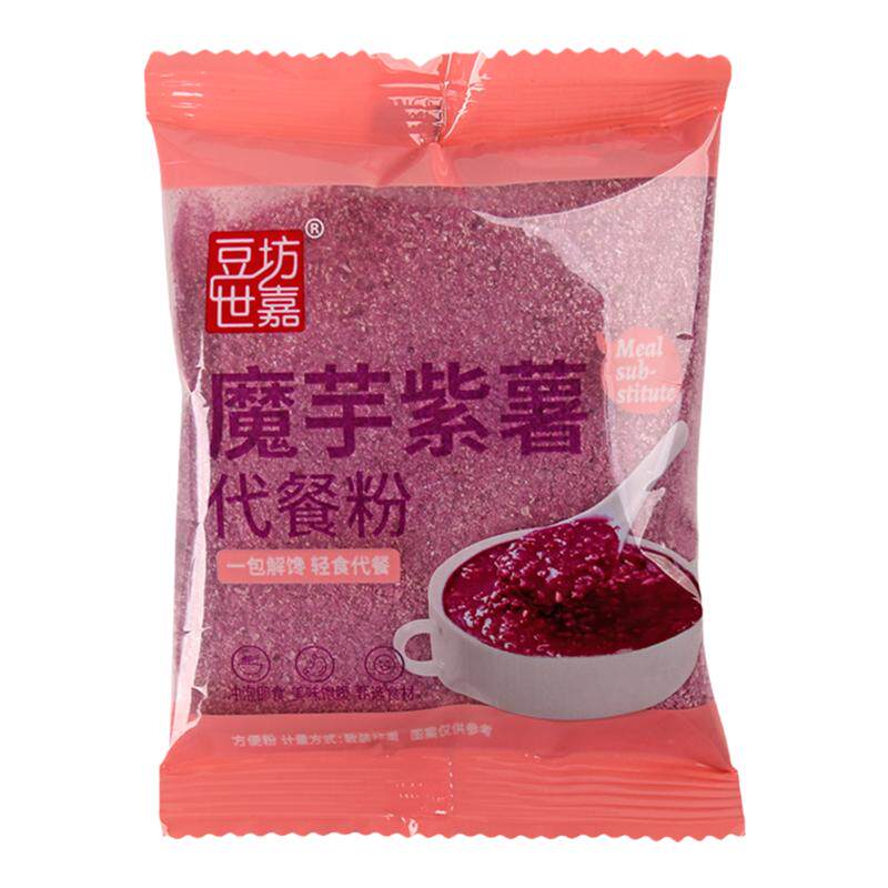 豆坊世嘉燕麦紫薯代餐粉饱腹充饥食品魔芋紫薯粥奶昔营养早餐即食