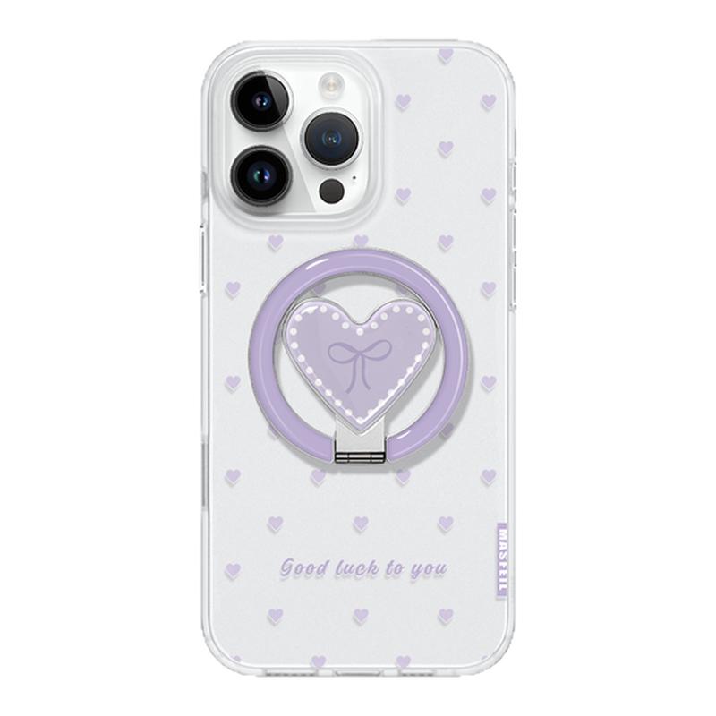 ZHIZHE×珍珠爱心适用苹果17Promax手机壳新款Ro9磁吸带支架iPhone16Pro保护套15高级感女ip14pm网红超薄