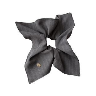 韩版条纹方巾大肠发圈女复古低马尾发绳高级感丸子头扎发头绳发饰