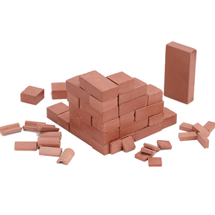 模型红砖房子水泥沙盘建筑材料diy手工迷你小砖头造景仿真砖块