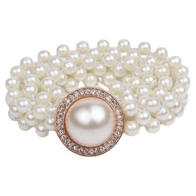 新款弹力时尚水钻连衣裙子腰链