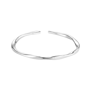 莫比乌斯环手镯女轻奢高级感素圈银镯子手环手链银饰品开口可调节