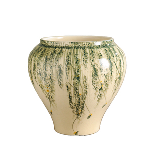 简约花盆陶瓷客厅家用流釉水墨兰流泉枫龟背竹绿植花卉专用盆栽