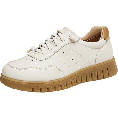 天美意复古休闲鞋皮鞋厚