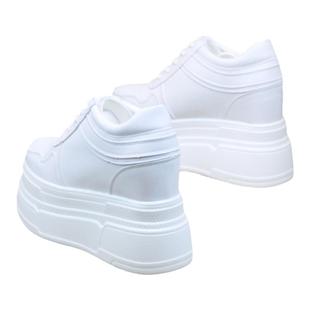 14公分内增高女鞋隐形小个子秋季8真皮12厘米厚底百搭小白鞋10cm