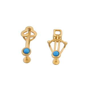 S925纯银古法金祥云平安扣翡翠扣DIY琥珀水晶长扣夹扣吊坠扣头