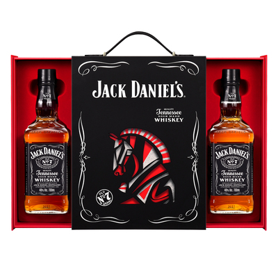 杰克丹尼黑标700ml*2马年礼盒装